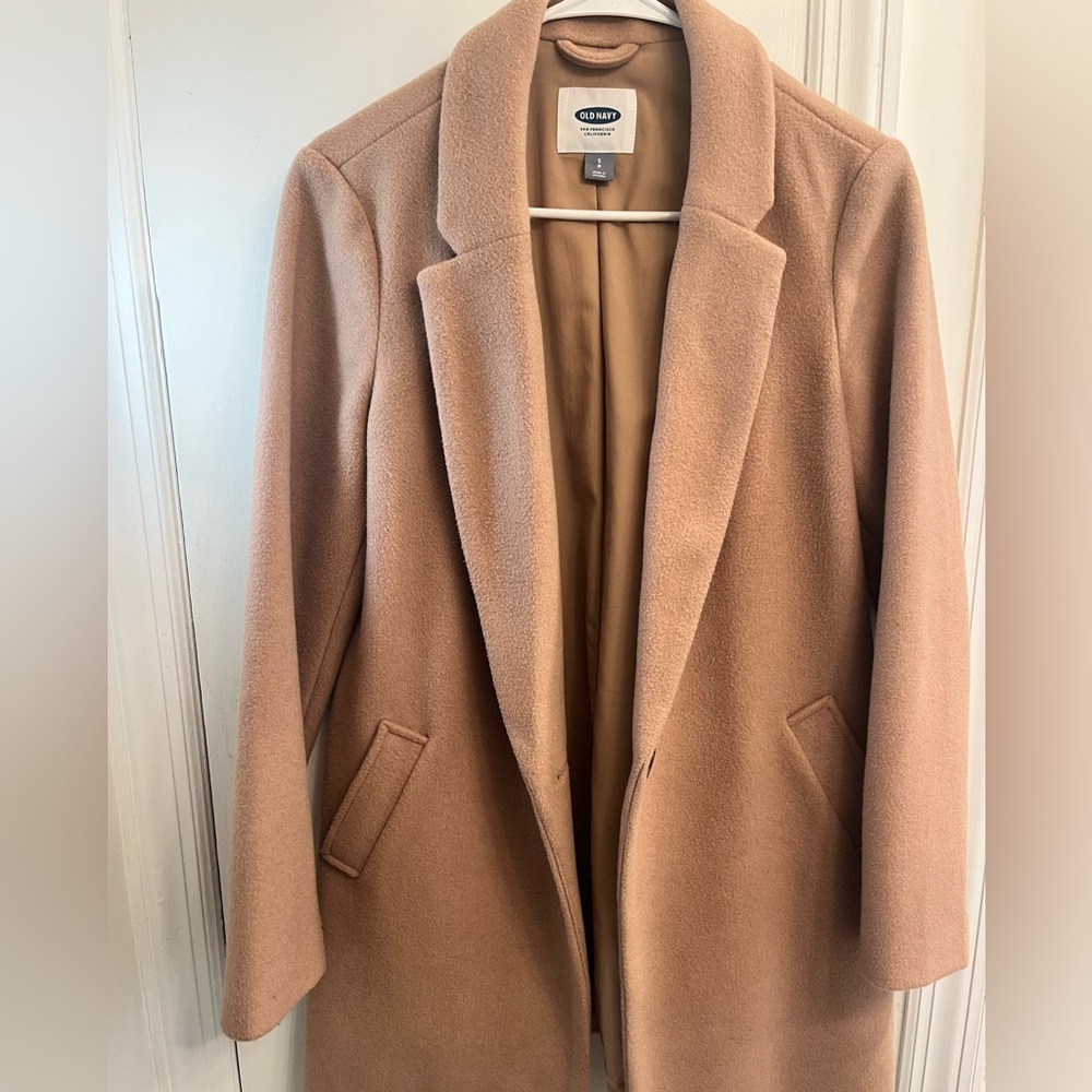 Old Navy women’s size small tan dress coat